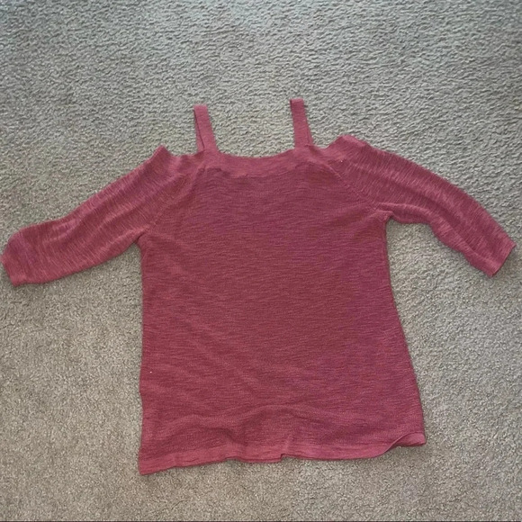 TORRID SWEATER CUT OUT SHOULDER BLOUSE - Picture 6 of 6